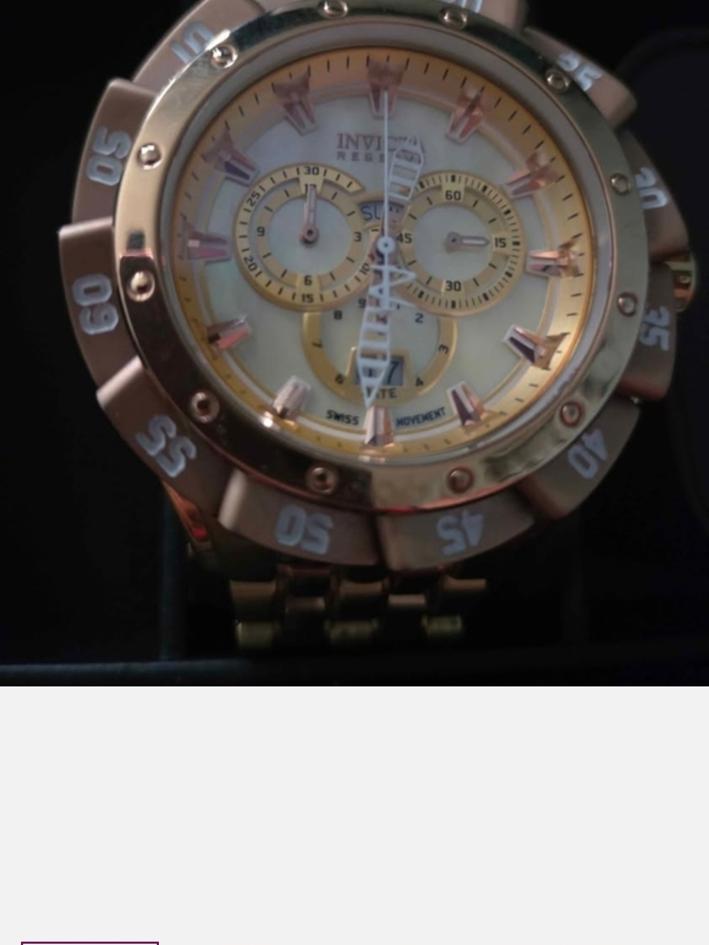 Invicta Gold-Tone Chronograph Watch